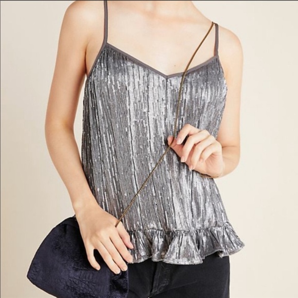 NWT Anthropologie Amelie Sequin Cami Tank